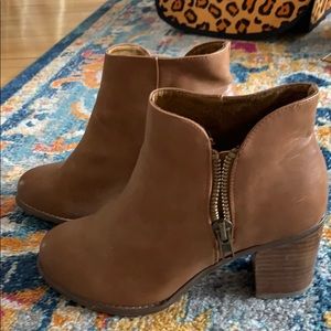 Torrid Tan heel booties 10.5 wide